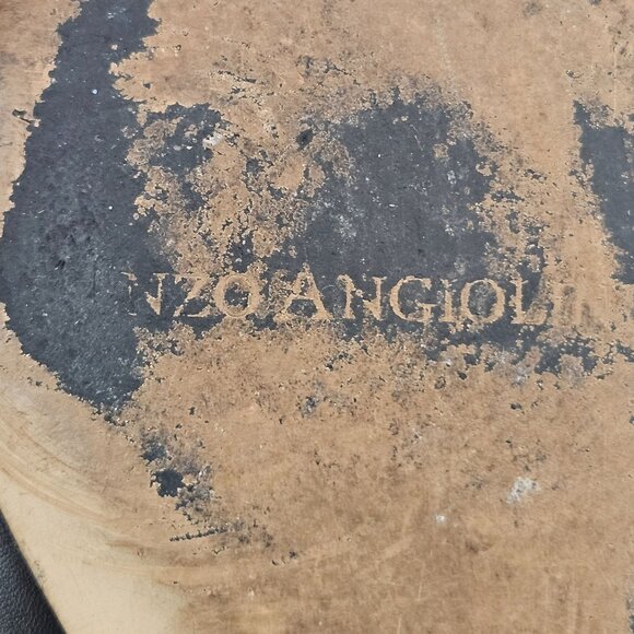 Enzo Angiolini Womens Flats Size 8.5M Black Silver Rhinestone Square Toe - Picture 8 of 9